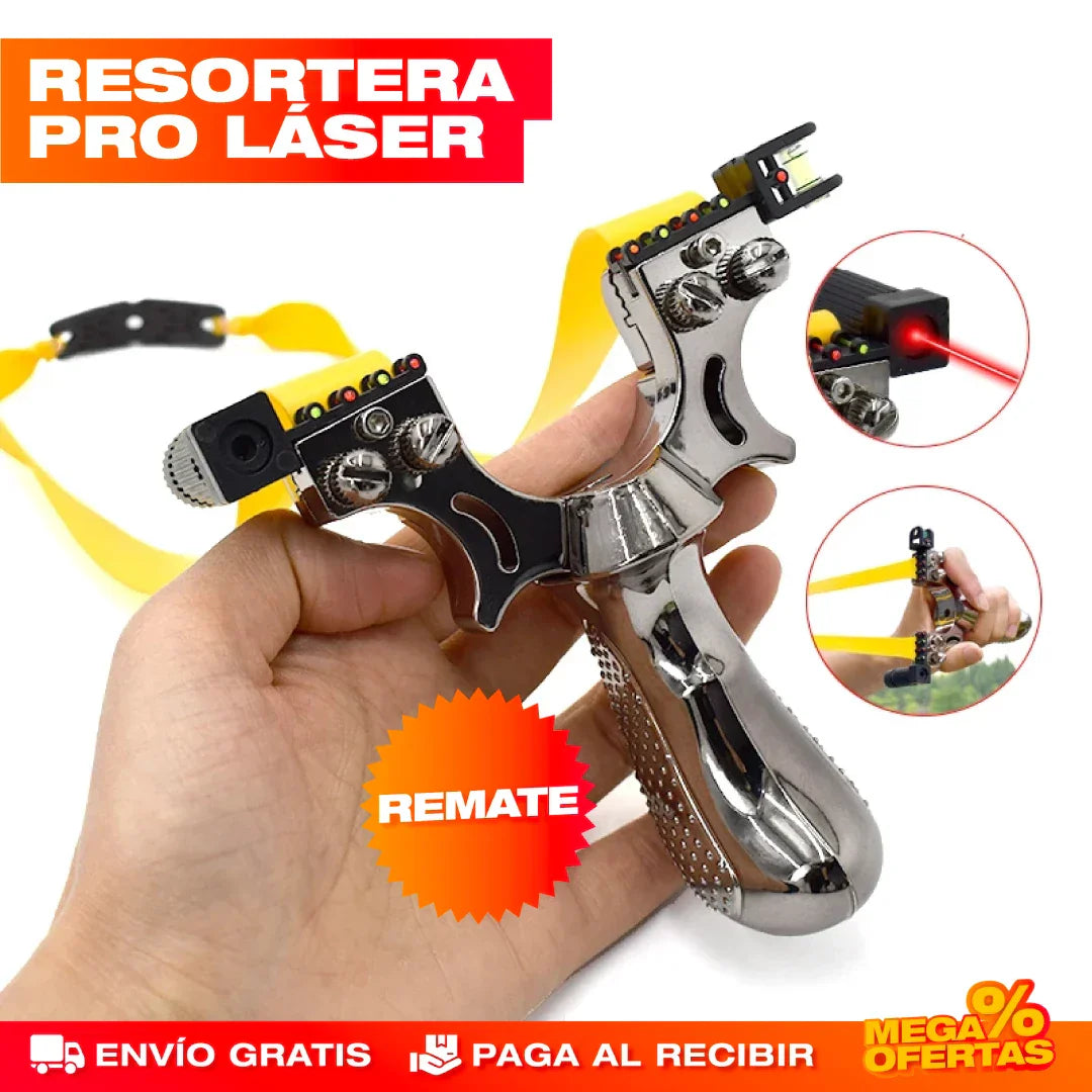 Resortera Profesional de Precisión con Laser