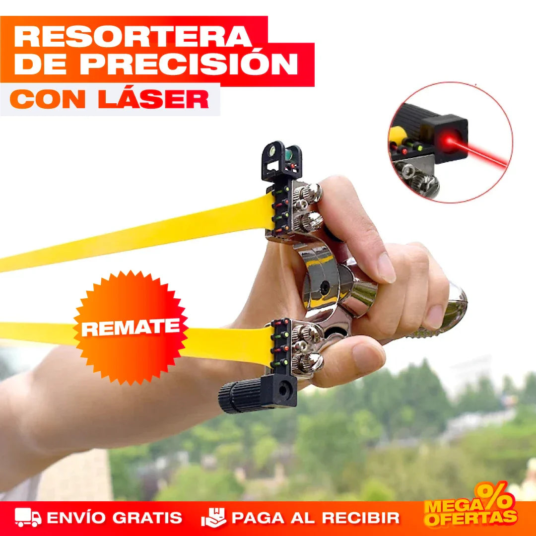 Resortera Profesional de Precisión con Laser