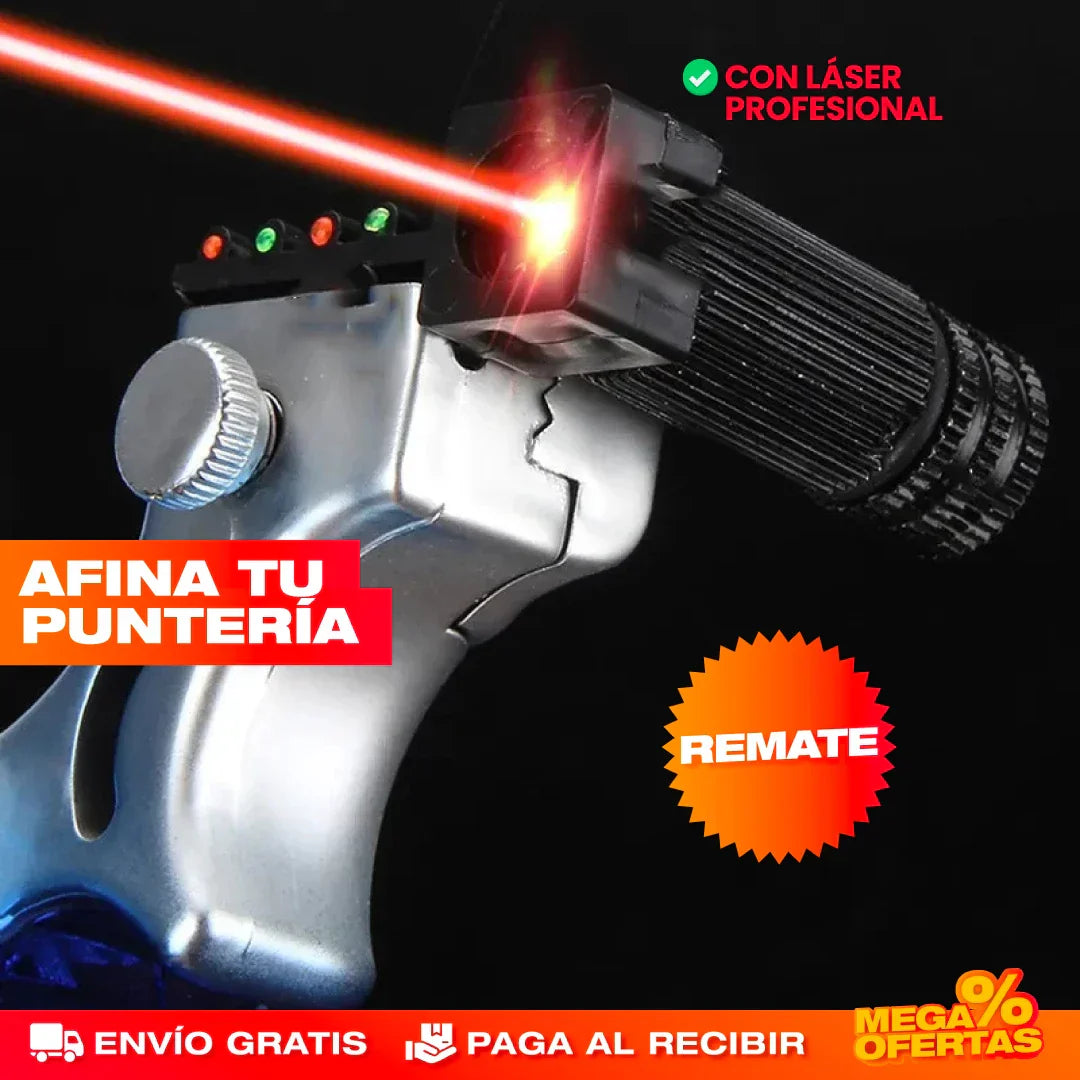 Resortera Profesional de Precisión con Laser
