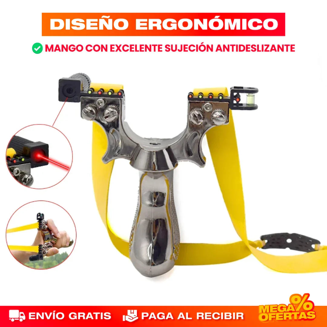 Resortera Profesional de Precisión con Laser