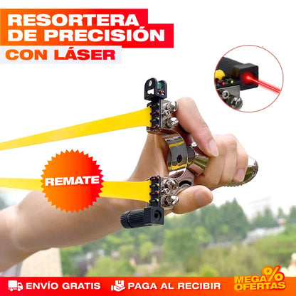Resortera Profesional de Precisión con Laser